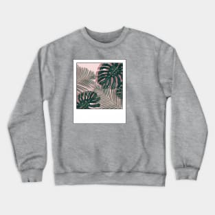 Monstera and Palm Leaf Crewneck Sweatshirt